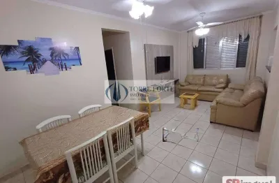 Apartamento com 2 dormitorios 1 vaga , mobiliado ma tupi praia grande