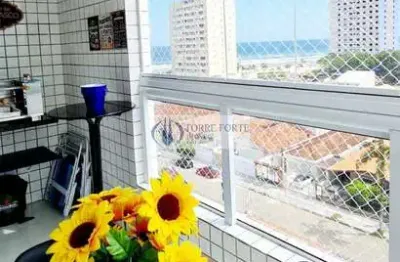 Apartamento mobiliado com 1 dormitório, 1 vaga, lazer completo praia grande