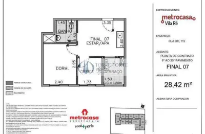 Apartamento com 1 quarto à venda na Rua Oti, 115, Vila Ré, São Paulo