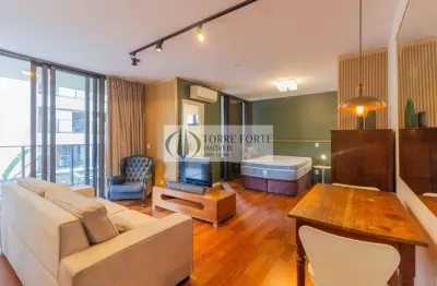 Studio amplo com decoração incrível, pronto para morar em pinheiros.