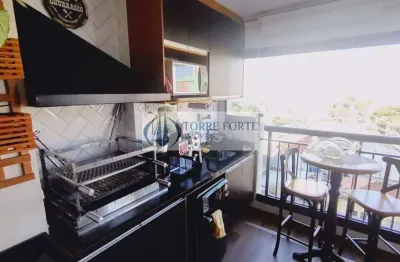 Belo apartamento 2 dormitórios, 1 suíte, 1 vaga, varanda gourmet no tatuapé