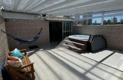 Cobertura duplex com 2 dormitórios à venda, 128 m² por r$ 649.000 - vila valparaíso - santo andré/sp