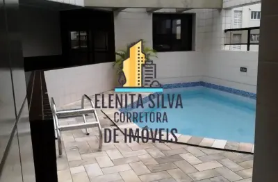 ** gonzaga – locação – lazer - 02 dormitórios amplos com sacada + dependencia completa de empregada
