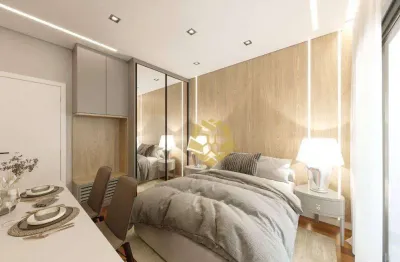 Studio com 1 dormitório à venda, 23 m² por r$ 285.000,00 - cabral - curitiba/pr