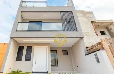 Sobrado de alto padrão no condomínio reserva boulevard com 3 dormitórios à venda, 129 m² por r$ 700.000 - campo de santana - curitiba/pr!