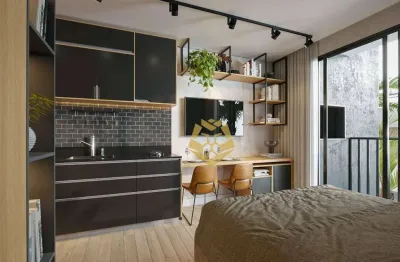 Studio com 1 dormitório à venda, 23 m² por r$ 276.380,16 - cristo rei - curitiba/pr