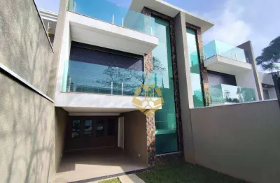 Luxuoso tríplex com 3 dormitórios, 180 m² - venda por r$ 999.000 ou aluguel por r$ 7.000/mês - abranches - curitiba/pr