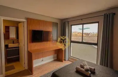 Studio com 1 dormitório para alugar, 18 m² por r$ 2.400,01/mês - atuba - curitiba/pr