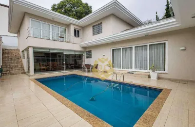 Casa com 4 dormitórios, 431 m² - venda por r$ 3.300.000 ou aluguel por r$ 14.990/mês - taboão - curitiba/pr