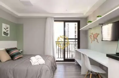 Studio com 1 dormitório para alugar, 28 m² por r$ 2.500/mês - centro - curitiba/pr