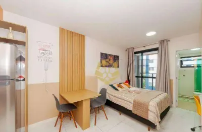 Studio mobiliado à venda- 1 dormitório à venda, 29,50 m² por r$ 335.000 - centro - curitiba/pr