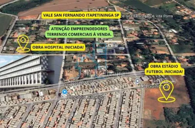 Terreno comercial a venda  em frente ao novo hopital regioanal- vale san fernando - itapetininga - sp