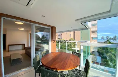 Apartamento vista mar e pé na grama para locação em riviera de são lourenço