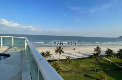 Cobertura pé na areia 6 dormitórios sendo 4 suítes à venda, 400 m² por r$ 12.000.000 - riviera de são lourenço - bertioga/sp