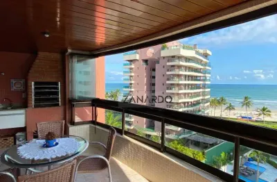 Apartamento vista mar à 30m da praia 4 dormitórios sendo 2 suítes à venda, 128 m² por r$ 2.700.000 - riviera de são lourenço - bertioga/sp