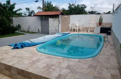 Casa com 2 dormitórios à venda, 140 m² por r$ 460.000,00 - chácara glória - itanhaém/sp
