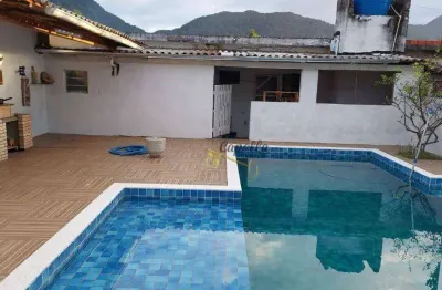 Casa com 3 dormitórios à venda por r$ 450.000 - chacaras fazenda sao joao - peruíbe/sp