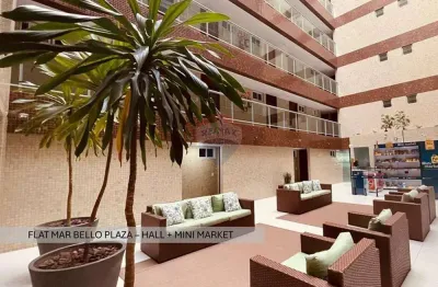 Flat à venda a 60m da praia e vista ampla  no edf. mar bello  - intermares, cabedelo