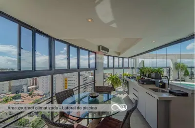 Cobertura à venda com 460m2 vista mar no residencial ana emília - tambaú - joão pessoa - brasil