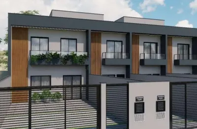 Sobrado geminado no iririú com 2 quartos para venda, 72 m²