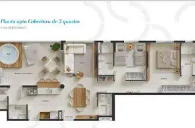 Quadra 102 - cobertuta linea no up resort residencial ao lado da estação do metro  quadra 102 samambaia sul
