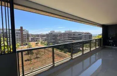 Sqnw 304 bloco f - apartamento 4 quartos sendo 4 suites vazado com varanda com  246 m2 com elevador privativo e 4 vagas de garagem a venda pronto  novo com lazer completo a venda no noroeste