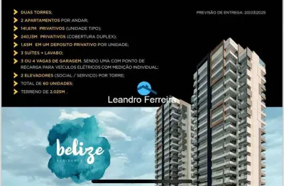 Apartamento 141m², condomínio belize residence - sbc