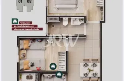 Lançamento apartamento a venda no condomínio spazio itália cidade de indaiatuba próximo ao deco e o colégio renovação  áreas privativas : 59,50m e 63,