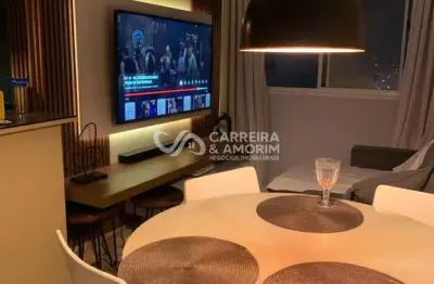 Apartamento (mobiliado) a venda com 47m², 2 dormitórios, garagem, condomínio vila arboris cores, jardim helga - metrô campo limpo.