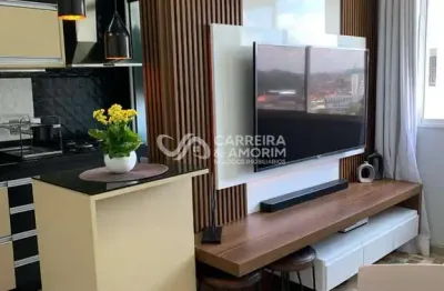 Apartamento (mobiliado) a venda com 47m², 2 dormitórios, garagem, condomínio vila arboris cores, jardim helga - metrô campo limpo.