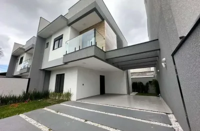 Sobrado triplex à venda – frente para rua – 3 suítes, terraço e 4 vagas – afonso pena | são josé dos pinhais