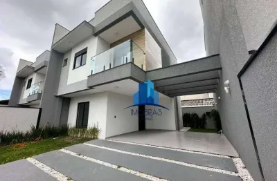 Sobrado triplex à venda – frente para rua – 3 suítes, terraço e 4 vagas – afonso pena | são josé dos pinhais