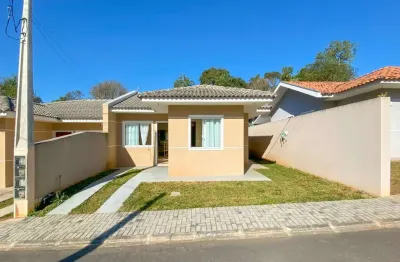 Casa em condomínio fechado com 3 quartos à venda na rua chile, 65, conjunto habitacional monsenhor francisco gorski, campo largo por r$ 250.000
