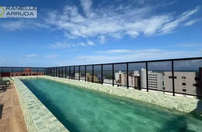 Apartamento com 1 dormitório à venda, 24 m² por r$ 440.000 - ponta de campina - cabedelo/pb