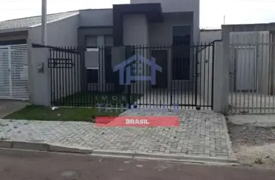 Linda casa nova com 3 dormitórios à venda, eucaliptos, fazenda rio grande, pr por r$399 mil