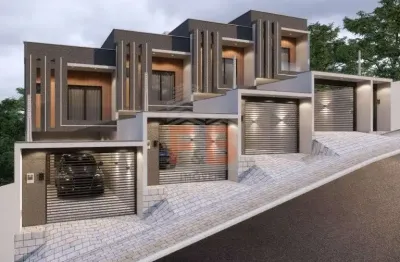 Sobrado geminado no iririú com 3 quartos para venda, 109 m²