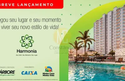 Lançamento harmonia -  2 dorms com varanda - 45m² - galo branco