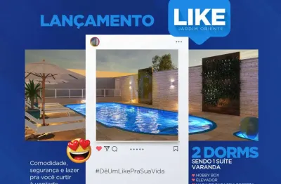 Like jardim oriente - 2 dorms sendo 1 suíte -  1 vaga coberta + hobby box