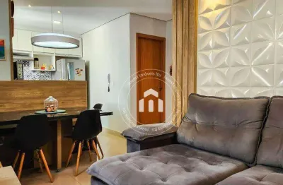 Apartamento com 2 dormitórios à venda, 54 m² por r$ 245.000,00 - condomínio parque solar dos pássaros - salto/sp