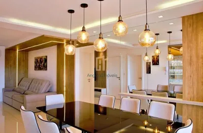 Apartamento alto padrão com 3 dormitórios mobiliado e equipado no centro, navegantes/sc