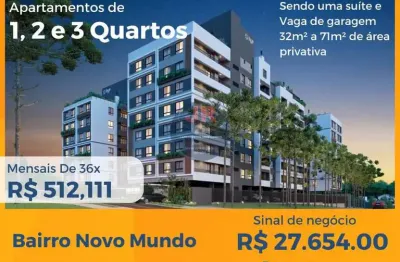 Apartamentos na planta, de 1, 2 e 3 quartos, na melhor localização do novo mundo