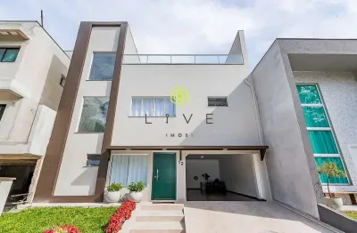 Casa em condomínio fechado com 5 quartos à venda na rua major saul de carvalho chaves, 515, santa cândida, curitiba, 300 m2 por r$ 1.300.000