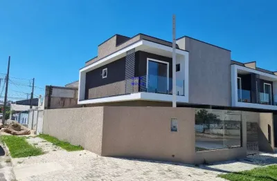 Lindo sobrado 135m², 3 quartos, suite, sacada, com terreno grande esquina, exelente projeto, em localização nobre, preço de planta