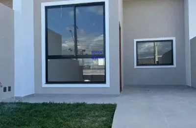 Linda casa , com 60 m² nova, com terreno de 6x31 186m² jardim tropical, em araucária * com 2 quartos grande, terreno enorme fn 99864-4995