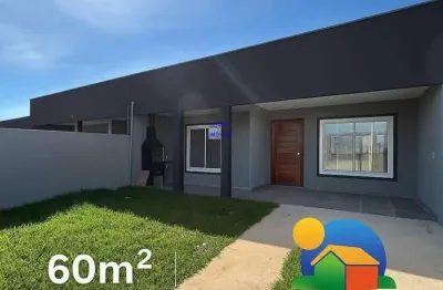 Casa por rs 305 mil , financia, 2quartos, garagem, 60m², churrasqueira, fazenda rio grande/pr ,nova, minha casa minha vida, bairro estados
