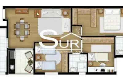 Apartamento com 3 dormitórios à venda, 84 m² por RS 600.000,00 - Vila Guiomar - Santo André-SP