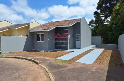 Casa em condomínio fechado com 2 quartos à venda na rua salmão, jardim três rios, campo largo, 41 m2 por r$ 215.000