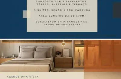 Casa com 3 quartos à venda na rua vinícius de moraes, buraquinho, lauro de freitas, 194 m2 por r$ 669.000