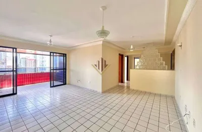 Apartamento 3 Quartos + DCE no Cabo Branco; Venda ou Locação | 134m², 2 Varandas