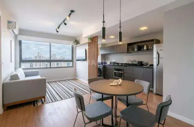 Apartamento mobiliado com 1 dormitório, e 1 vaga de garagem no bairro santana